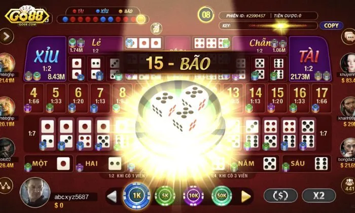 Sicbo - Tài Xỉu Sảnh Rồng Go88 Chiến lược nhân vốn thông minh giúp người chơi an toàn giải trí